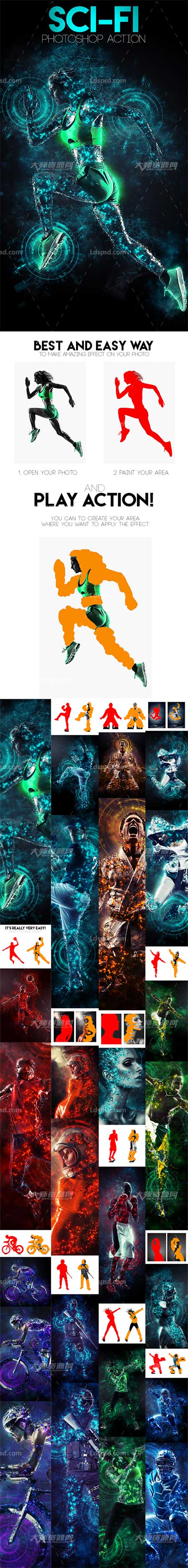 Sci-Fi Photoshop Action,极品PS动作－科幻元素